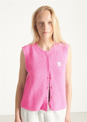 East strik vest Bubble Pink Marled American Vintage 